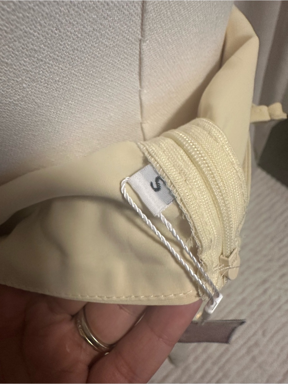 Minimalist Cream Midi Slip Dress with Spaghetti Straps - Picture 5 of 11
